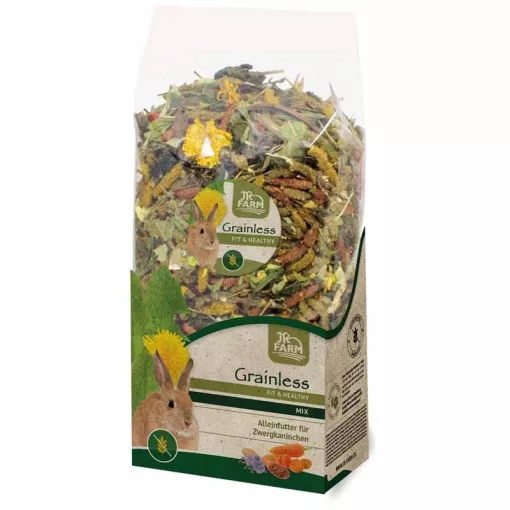 JR FARM Healty Mix Gabonamentes törpenyúl eledel gyógynövényekkel 600g
