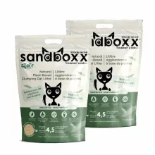 SANDBOXX ECO Ultra Prémium borsóhéj alapú macskaalom 4,5L/3,65kg Natur illatmentes