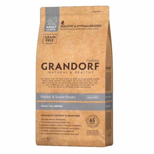 GRANDORF Dog Adult Rabbit and Sweet Potato Grain Free Medium&Maxi 10 Kg száraz kutyatáp