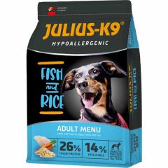   JULIUS K9 kutya Hypoallergenic Adult Fish and Rice Adult (hal,rizs) 3kg