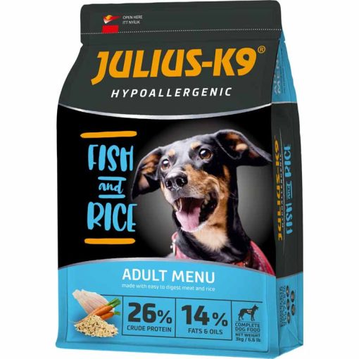 JULIUS K9 kutya Hypoallergenic Adult Fish and Rice Adult (hal,rizs) 3kg