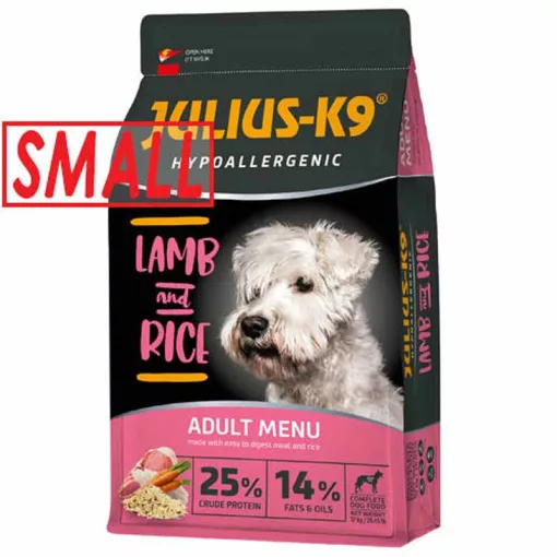 JULIUS K9 kutya Hypoallergenic Adult SMALL Lamb and Rice Adult bárány,rizs 12kg