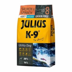   JULIUS K9 kutya Hypoallergenic Utility Dog Ault Salmon Spinach 10kg