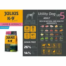 JULIUS K9 kutya Hypoallergenic Utility Dog SENIOR Lamb Herbals 10kg