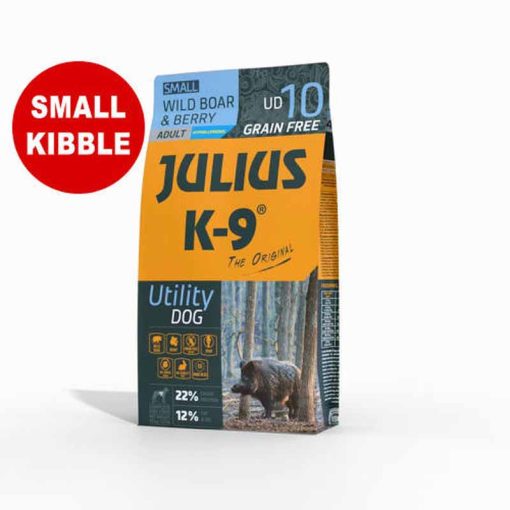 JULIUS K9 kutya Hypoallergenic Utility Dog Ault SMALL Wild boar berry 10kg