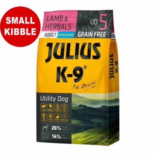 JULIUS K9 kutya Hypoallergenic Utility Dog Ault SMALL Lamb Herbals 10kg