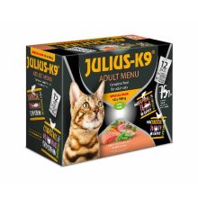 JULIUS K9 Menu Special Pack (Lazac-Tonhal,Csirke-Pulyka szószban) macskák részére 12x100g