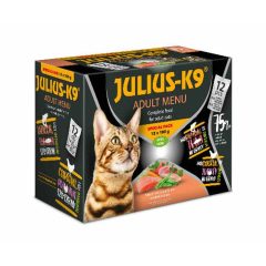   JULIUS K9 Menu Special Pack (Lazac-Tonhal,Csirke-Pulyka szószban) macskák részére 12x100g