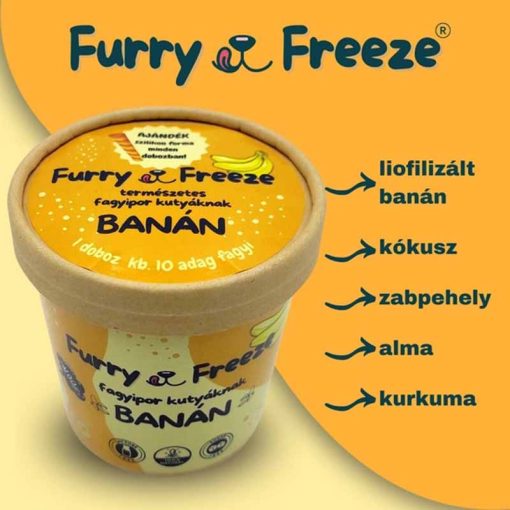 FURRY FREEZE fagylaltpor kutyáknak BANÁN 60g