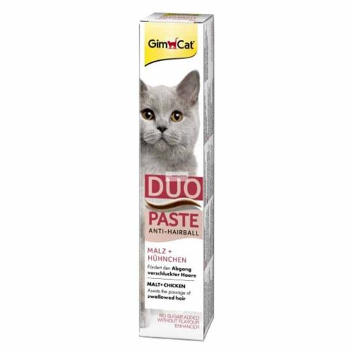 GIMCAT paszta DUO Anti Hairball Malt+Chicken 50g