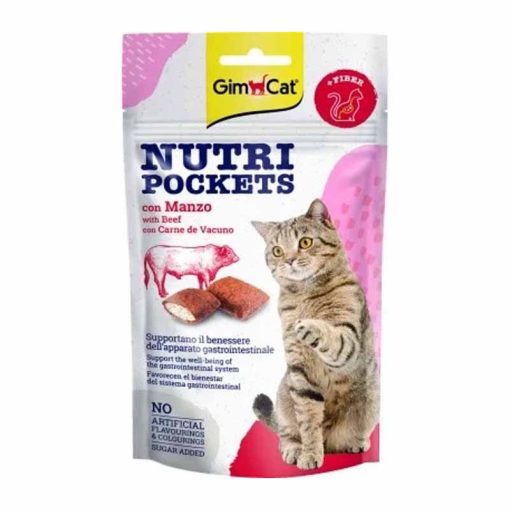 GIMCAT NUTRI POCKETS Marha&Malt 60g