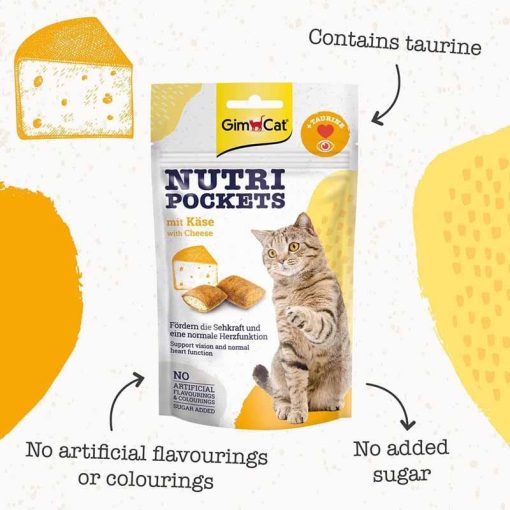 GIMCAT NUTRI POCKETS Sajt&Taurin 60g