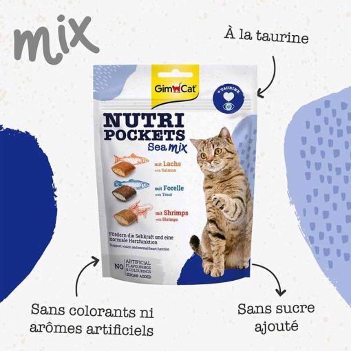 GIMCAT NUTRI POCKETS Tengeri Mix 150g
