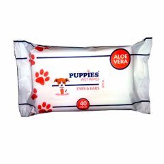   PUPPIES törlőkendő 40db Eyes&Ears Nedvestörlőkendő 20x14cm