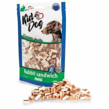 KIDDOG Rabbit sandwich Mini jutalomfalat kutyák részére 80g (nyúlhús,tőkehal)