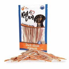   KIDDOG Duck slices carpaccio kacsahús,tőkehal 80g jutalomfalat kutyáknak