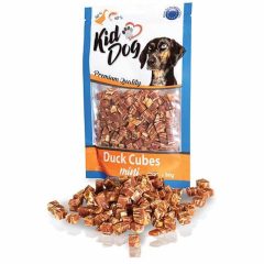   KIDDOG Mini Duck Cubes kacsa, tőkehal 80g jutalomfalat kutyáknak
