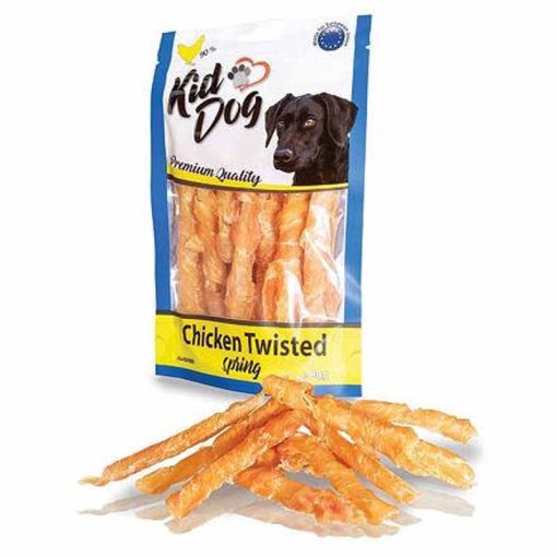 KT KIDDOG Chicken Twisted Csirkehús rudak 80g jutalomfalat kutyák részére