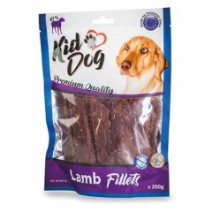   KIDDOG Lamb Fillets Bárábyhús szeletek 250g jutalomfalat kutyák részére