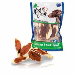   KIDDOG Rabbit ear&duck meat  Nyúlfül kacsahússal 250g jutalomfalat kutyák részére