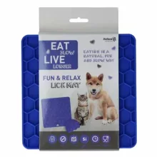 EAT SLOW LIVE LONGER Fun & Relax Lick Mat Kék cca.23x19cm