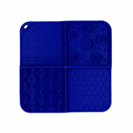 EAT SLOW LIVE LONGER Fun & Relax Lick Mat Kék cca.21x21cm
