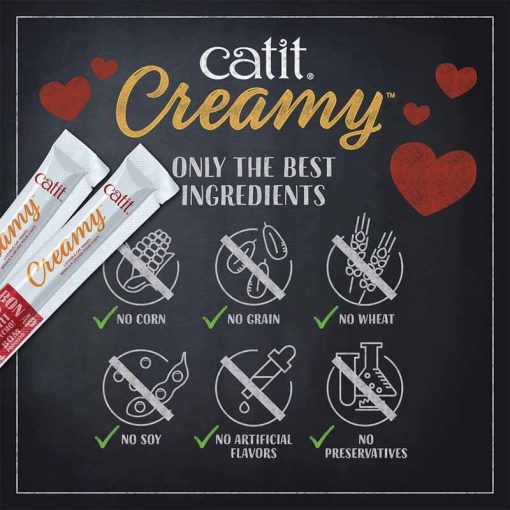 Catit Creamy Snack Csirke és Bárány 4x10g Inycsiklandozó krémes finomság cicád számára