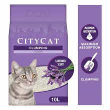 Citycat csomósodó fehér bentonit macskaalom Levendula illattal 10L