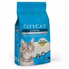 Citycat csomósodó fehér bentonit macskaalom Active Carbon (aktív szénnel) 10L