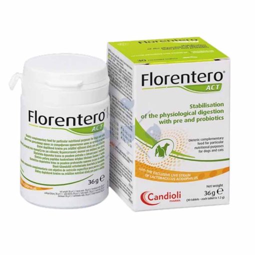 FLORENTERO ACT tabletta 30db Hasmenés elleni tabletta kutyáknak és macskáknak