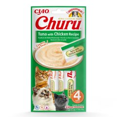 INABA CAT CHURU PÜRÉ Tonhal+Csirke 4x14g