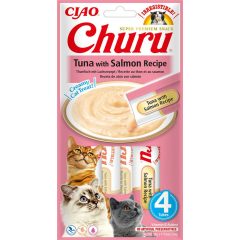 INABA CAT CHURU PÜRÉ Tonhal+Lazac 4x14g