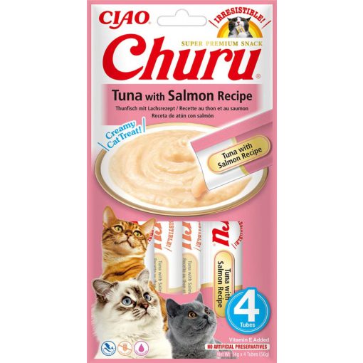 INABA CAT CHURU PÜRÉ Tonhal+Lazac 4x14g
