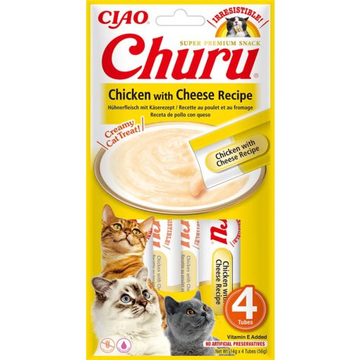 INABA CAT CHURU PÜRÉ Csirke+Sajt 4x14g