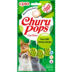 INABA CAT CHURU POPS Tonhal+Csirke 4x15g