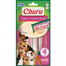 INABA DOG CHURU PÜRÉ Csirke+Lazac 4x14g