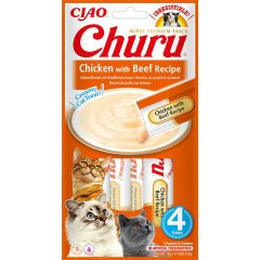 INABA CAT CHURU CIAO Csirke+Marha 4x14g