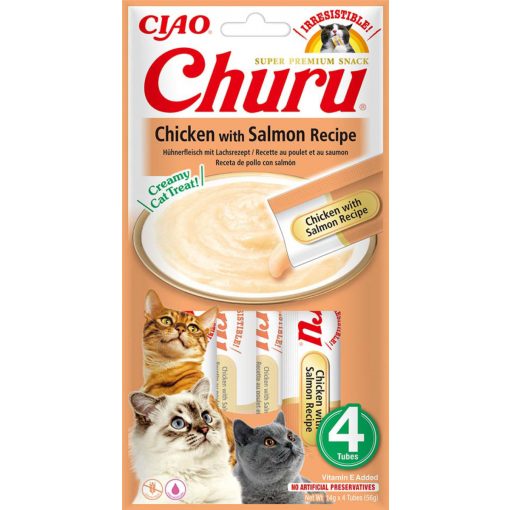 INABA CAT CHURU CIAO Csirke+Lazac 4x14g