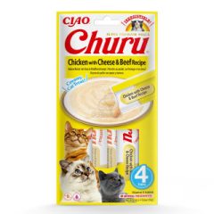 INABA CAT CHURU CIAO Csirke+Sajt+Marha 4x14g