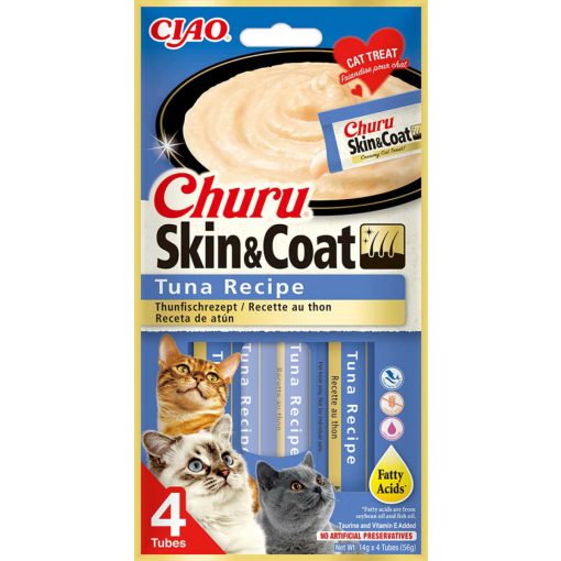 INABA CAT CHURU SKIN&COAT Tonhal 4x14g
