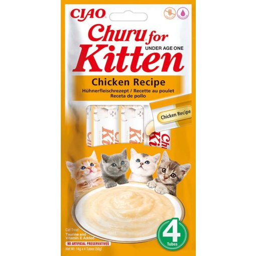INABA CAT CHURU KITTEN Csirke 4x14g
