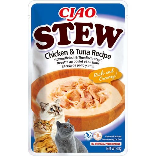 INABA CAT CHURU CIAO STEW Csirke+Tonhal 40g