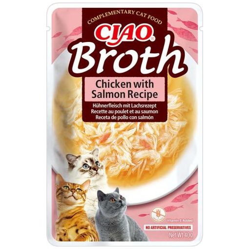 INABA CAT CHURU CIAO BROTH Csirke+Lazac 40g