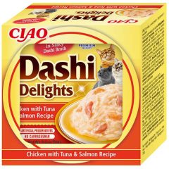INABA CAT CHURU DASHI Csirke+Tonhal+Lazac 70g
