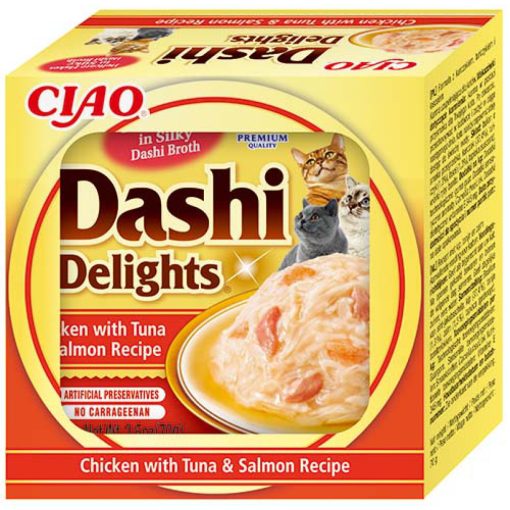 INABA CAT CHURU DASHI Csirke+Tonhal+Lazac 70g