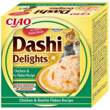 INABA CAT CHURU DASHI Csirke+Bonito Flakes 70g