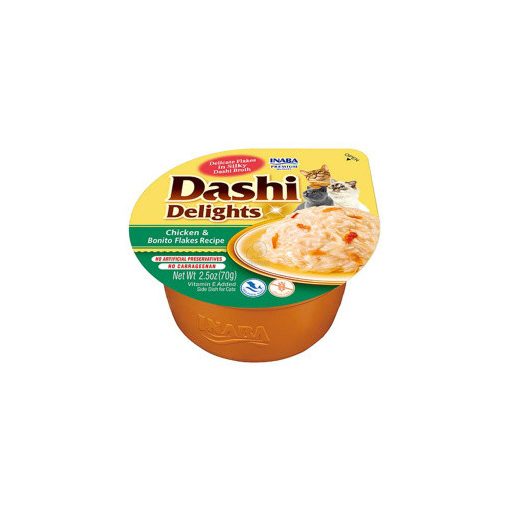 INABA CAT CHURU DASHI Csirke+Bonito Flakes 70g
