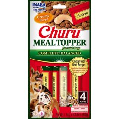 INABA DOG CHURU MEAL TOPPER Csirke+Marha 4x14g