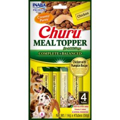 INABA DOG CHURU MEAL TROPPER.Csirke+Sütőtök 4x14g Kutya