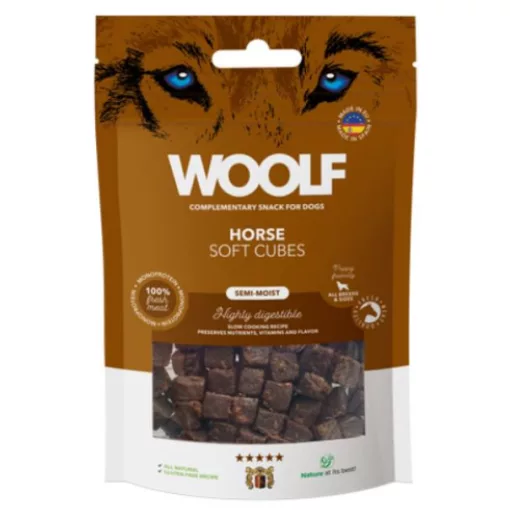 WOOLF MONOPROTEIN Főtt Lóhús kockák 100g